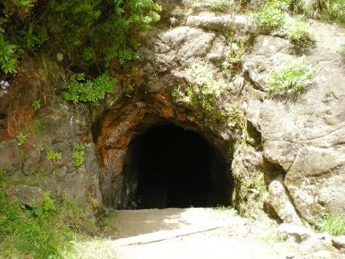 Ingang van de tunnel langs de Levada do Norte